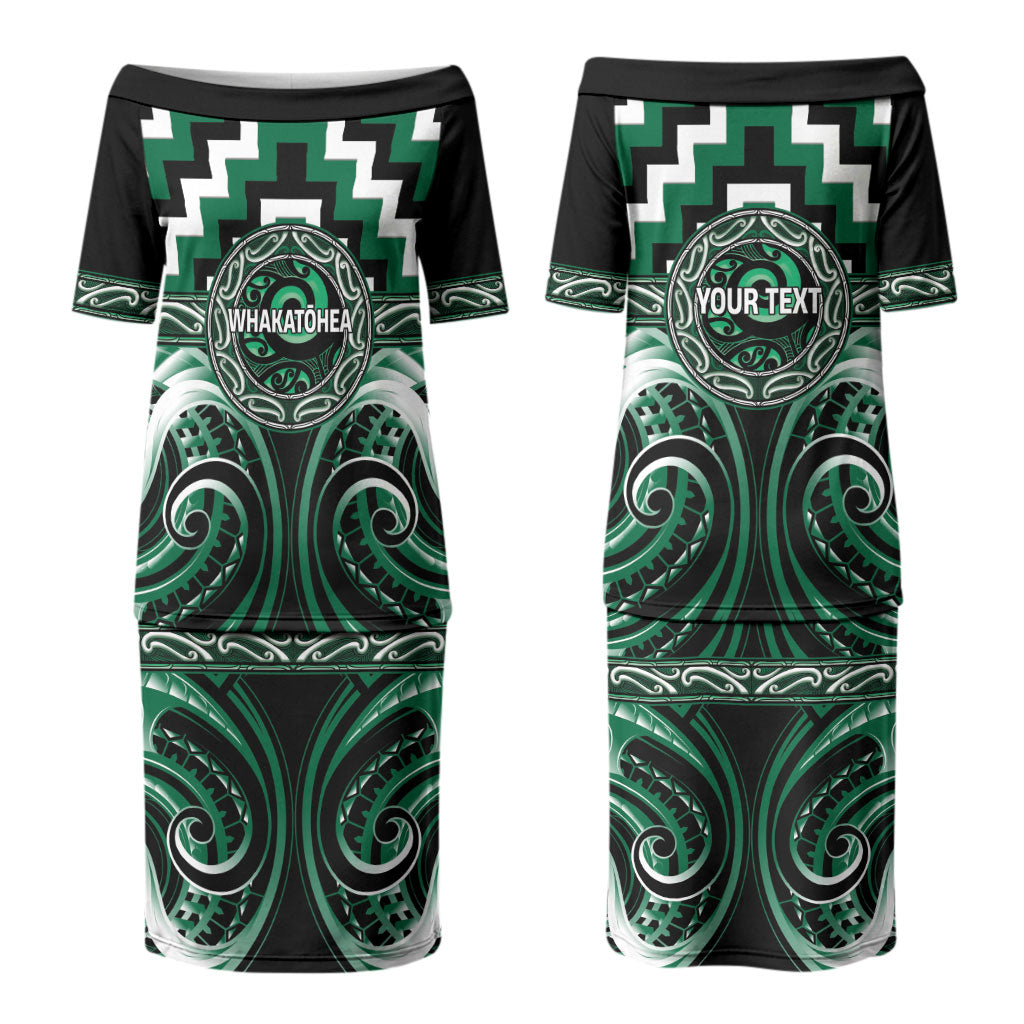 Aotearoa Whakatohea Personalised Couples Matching Puletasi and Hawaiian Shirt Maori Iwi Poutama Puhoro Tattoo LT14 - Polynesian Pride