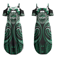 Aotearoa Whakatohea Personalised Couples Matching Summer Maxi Dress and Hawaiian Shirt Maori Iwi Poutama Puhoro Tattoo LT14 - Polynesian Pride