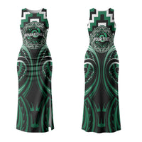 Aotearoa Whakatohea Personalised Couples Matching Tank Maxi Dress and Long Sleeve Button Shirt Maori Iwi Poutama Puhoro Tattoo LT14 - Polynesian Pride