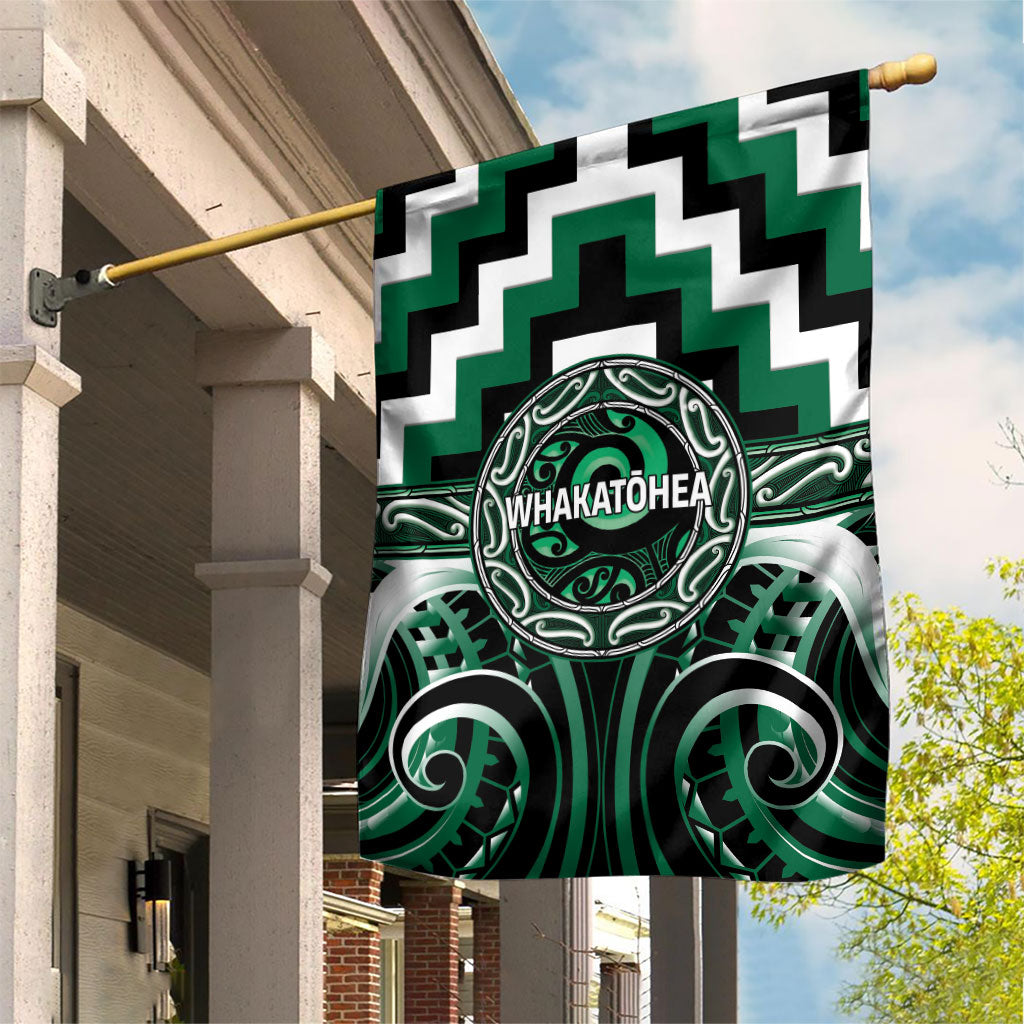 Aotearoa Whakatohea Garden Flag Maori Iwi Poutama Puhoro Tattoo LT14 House Flag Green - Polynesian Pride