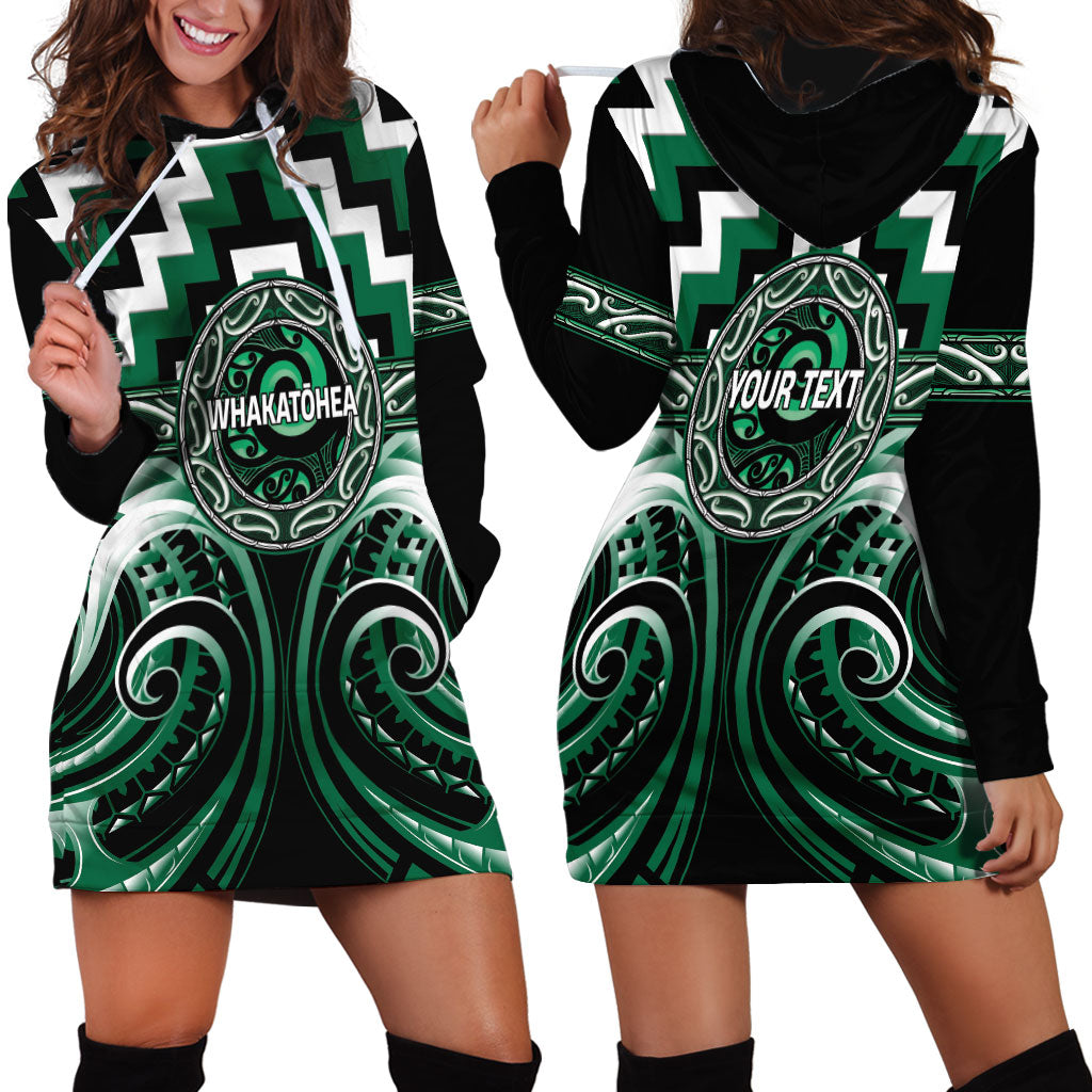 Aotearoa Whakatohea Personalised Hoodie Dress Maori Iwi Poutama Puhoro Tattoo LT14 - Polynesian Pride