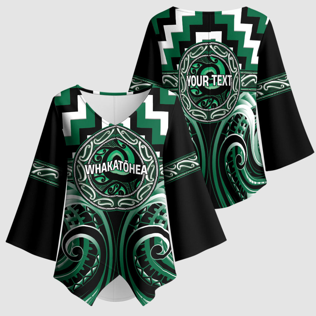 Aotearoa Whakatohea Personalised Kimono Sleeve Blouse Maori Iwi Poutama Puhoro Tattoo LT14 - Polynesian Pride