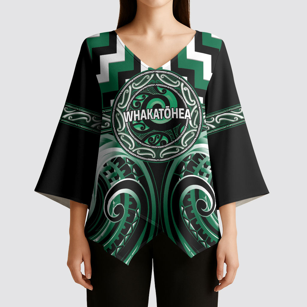 Aotearoa Whakatohea Personalised Kimono Sleeve Blouse Maori Iwi Poutama Puhoro Tattoo LT14 - Polynesian Pride