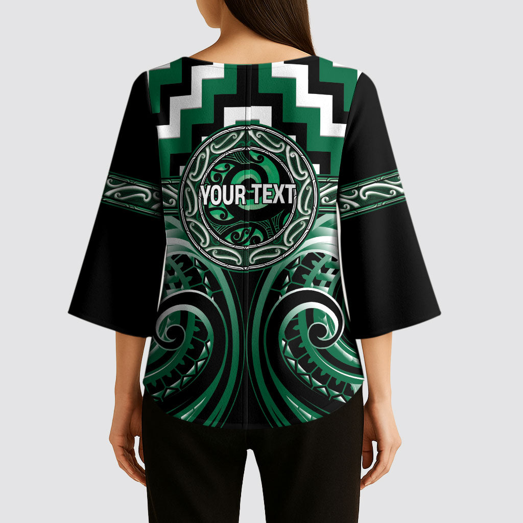 Aotearoa Whakatohea Personalised Kimono Sleeve Blouse Maori Iwi Poutama Puhoro Tattoo LT14 - Polynesian Pride