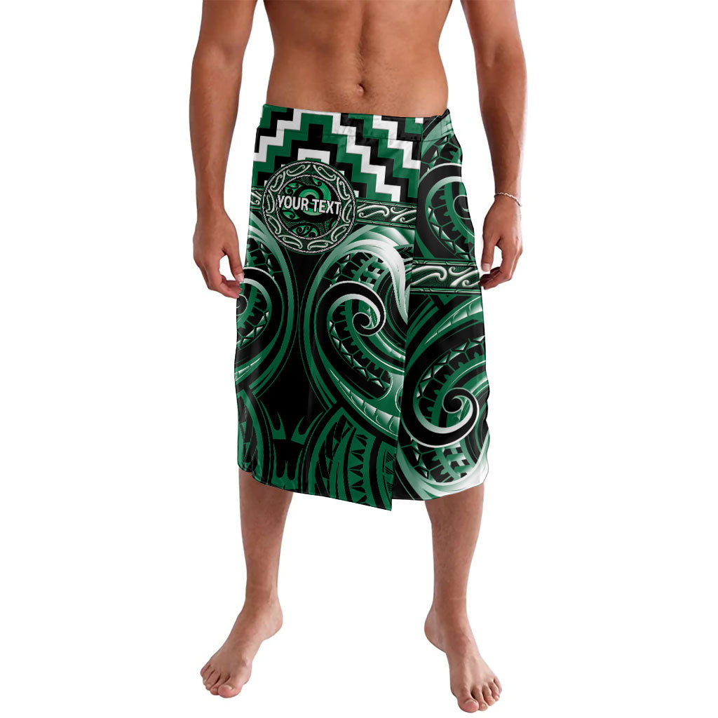 Aotearoa Whakatohea Personalised Lavalava Maori Iwi Poutama Puhoro Tattoo LT14 Green - Polynesian Pride