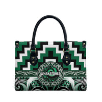 Aotearoa Whakatohea Leather Bag Maori Iwi Poutama Puhoro Tattoo LT14 - Polynesian Pride
