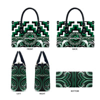 Aotearoa Whakatohea Leather Bag Maori Iwi Poutama Puhoro Tattoo LT14 - Polynesian Pride