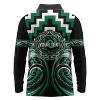 Aotearoa Whakatohea Personalised Long Sleeve Polo Shirt Maori Iwi Poutama Puhoro Tattoo LT14 - Polynesian Pride