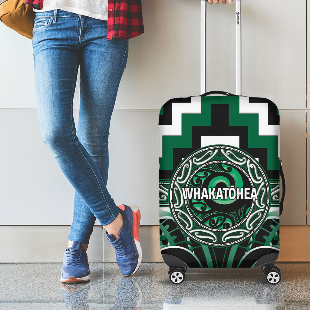 Aotearoa Whakatohea Luggage Cover Maori Iwi Poutama Puhoro Tattoo LT14 - Polynesian Pride