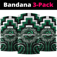 Aotearoa Whakatohea Neck Gaiter Maori Iwi Poutama Puhoro Tattoo LT14 package One Size: 25*50cm Green - Polynesian Pride