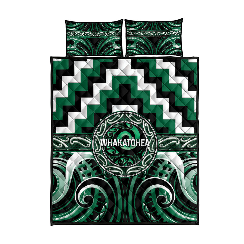 Aotearoa Whakatohea Quilt Bed Set Maori Iwi Poutama Puhoro Tattoo LT14 - Polynesian Pride