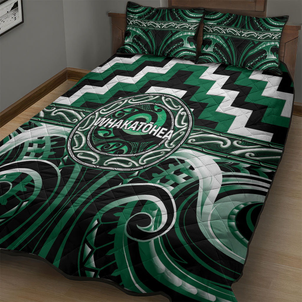 Aotearoa Whakatohea Quilt Bed Set Maori Iwi Poutama Puhoro Tattoo LT14 - Polynesian Pride