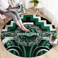 Aotearoa Whakatohea Round Carpet Maori Iwi Poutama Puhoro Tattoo LT14 - Polynesian Pride
