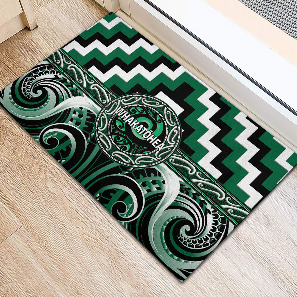 Aotearoa Whakatohea Rubber Doormat Maori Iwi Poutama Puhoro Tattoo LT14 - Polynesian Pride