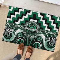 Aotearoa Whakatohea Rubber Doormat Maori Iwi Poutama Puhoro Tattoo LT14 - Polynesian Pride