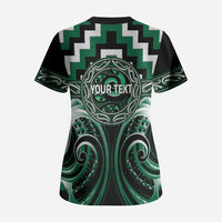Aotearoa Whakatohea Personalised Scrub Top Maori Iwi Poutama Puhoro Tattoo LT14 - Polynesian Pride