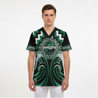 Aotearoa Whakatohea Personalised Scrub Top Maori Iwi Poutama Puhoro Tattoo LT14 - Polynesian Pride