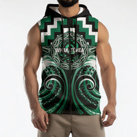 Aotearoa Whakatohea Personalised Sleeveless Zip Hoodie Maori Iwi Poutama Puhoro Tattoo LT14 - Polynesian Pride