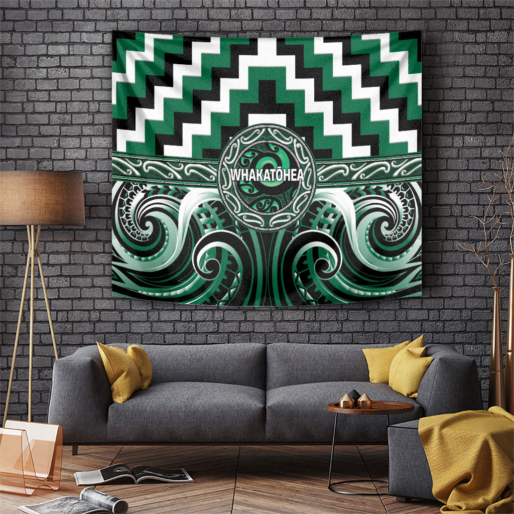 Aotearoa Whakatohea Tapestry Maori Iwi Poutama Puhoro Tattoo LT14 Green - Polynesian Pride