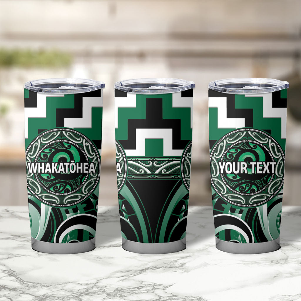 Aotearoa Whakatohea Personalised Tumbler Cup Maori Iwi Poutama Puhoro Tattoo LT14 - Polynesian Pride