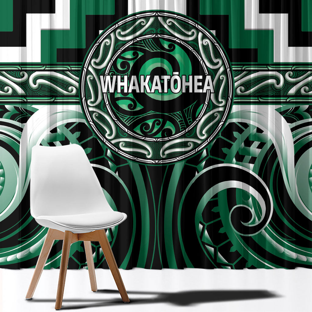 Aotearoa Whakatohea Window Curtain Maori Iwi Poutama Puhoro Tattoo LT14 - Polynesian Pride
