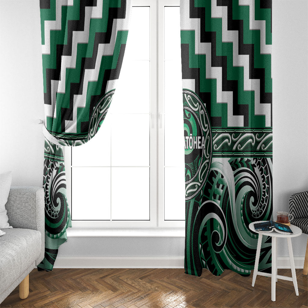 Aotearoa Whakatohea Window Curtain Maori Iwi Poutama Puhoro Tattoo LT14 - Polynesian Pride