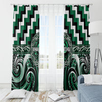 Aotearoa Whakatohea Window Curtain Maori Iwi Poutama Puhoro Tattoo LT14 - Polynesian Pride