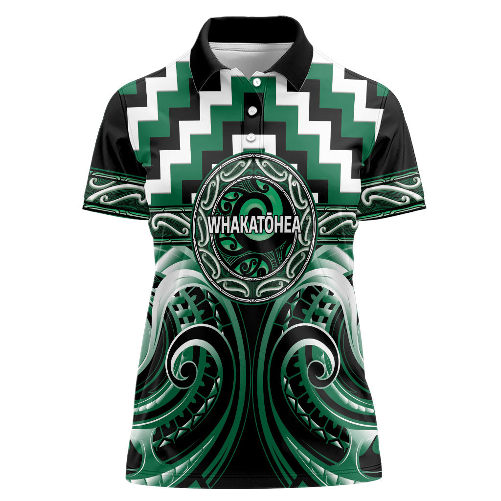 Aotearoa Whakatohea Personalised Women Polo Shirt Maori Iwi Poutama Puhoro Tattoo