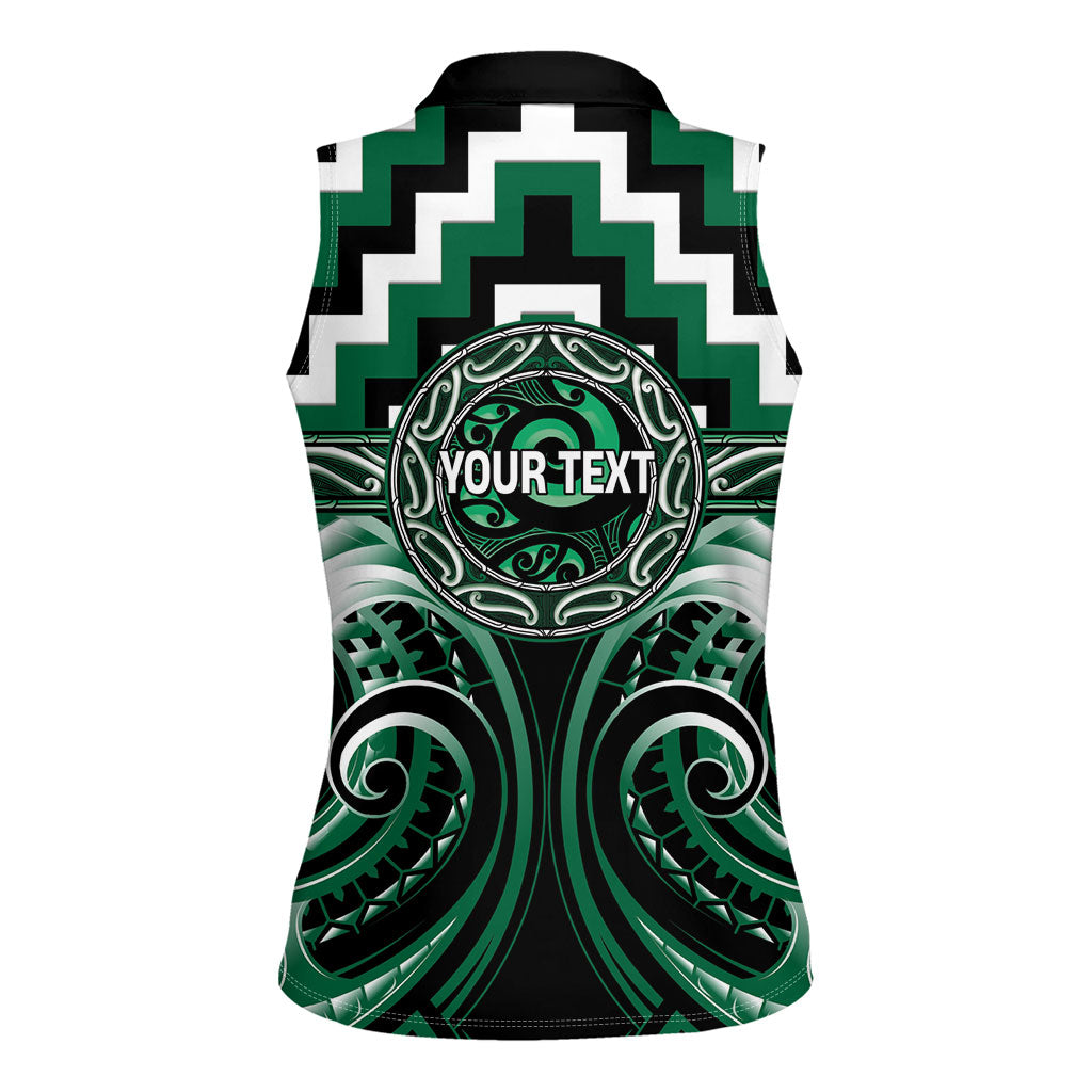 Aotearoa Whakatohea Personalised Women Sleeveless Polo Shirt Maori Iwi Poutama Puhoro Tattoo LT14 - Polynesian Pride