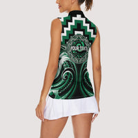 Aotearoa Whakatohea Personalised Women Sleeveless Polo Shirt Maori Iwi Poutama Puhoro Tattoo LT14 - Polynesian Pride