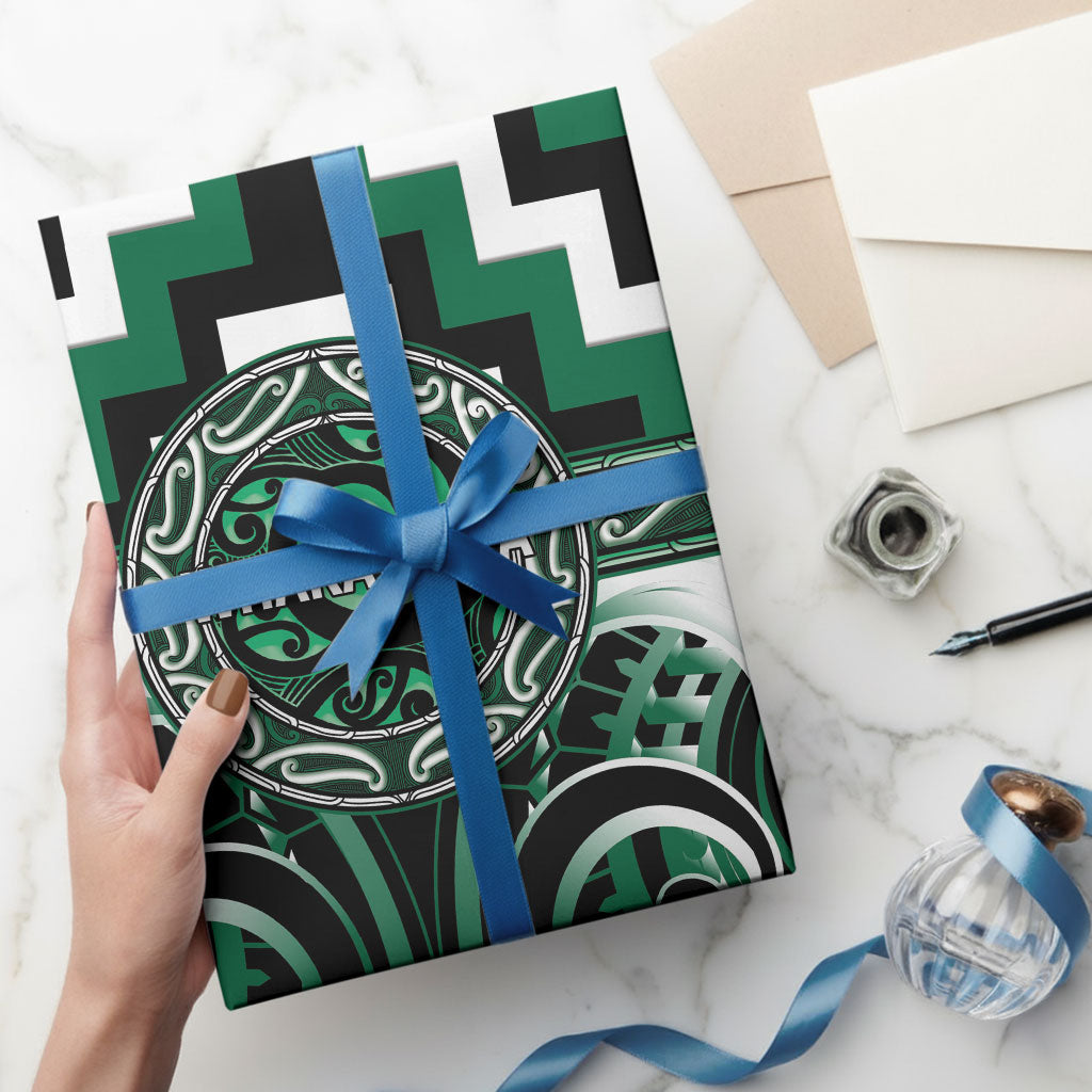 Aotearoa Whakatohea Wrapping Paper Maori Iwi Poutama Puhoro Tattoo LT14 - Polynesian Pride