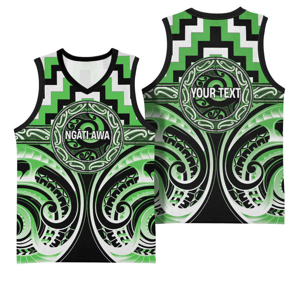 Aotearoa Ngati Awa Personalised Basketball Jersey Maori Iwi Poutama Puhoro Tattoo LT14 - Polynesian Pride