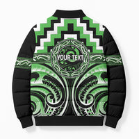 Aotearoa Ngati Awa Personalised Bomber Puffer Jacket Maori Iwi Poutama Puhoro Tattoo LT14 - Polynesian Pride