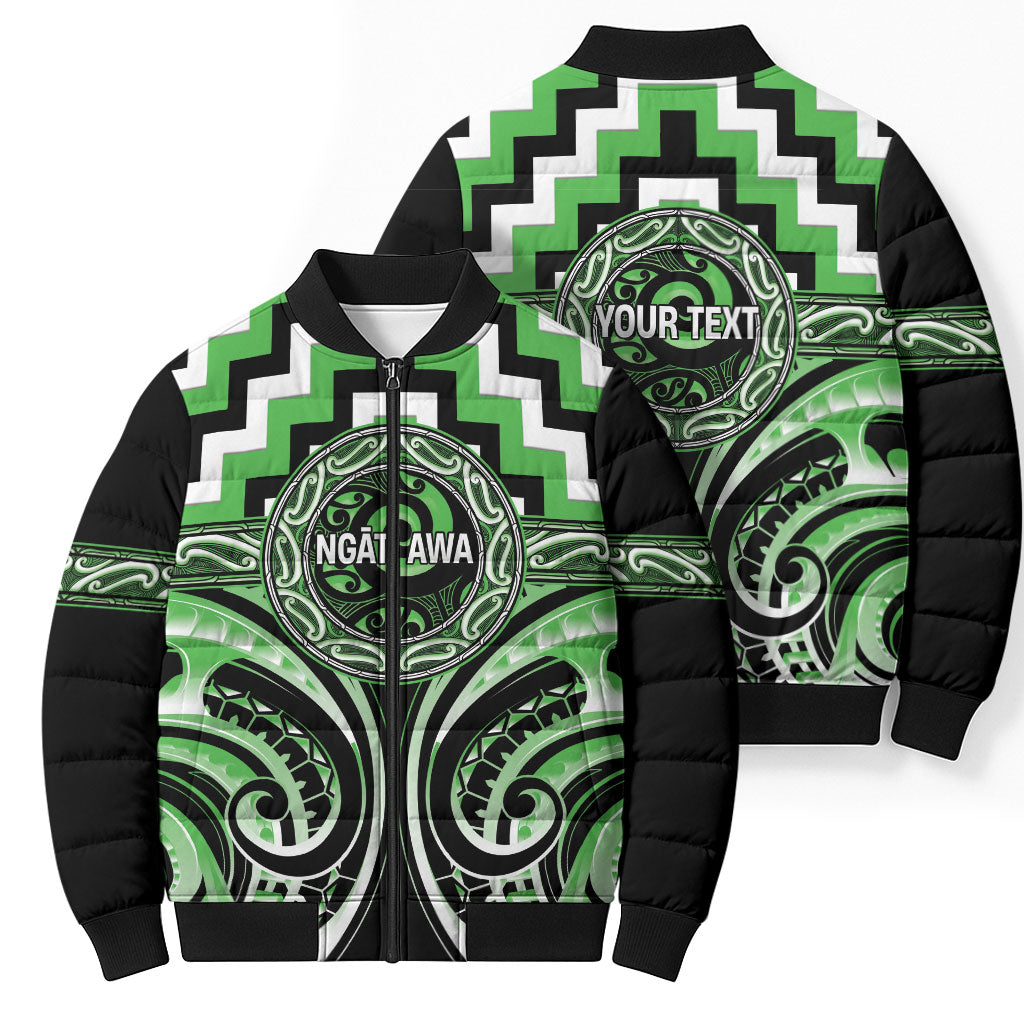Aotearoa Ngati Awa Personalised Bomber Puffer Jacket Maori Iwi Poutama Puhoro Tattoo LT14 - Polynesian Pride
