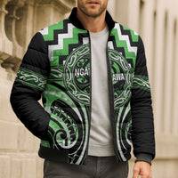 Aotearoa Ngati Awa Personalised Bomber Puffer Jacket Maori Iwi Poutama Puhoro Tattoo LT14 - Polynesian Pride