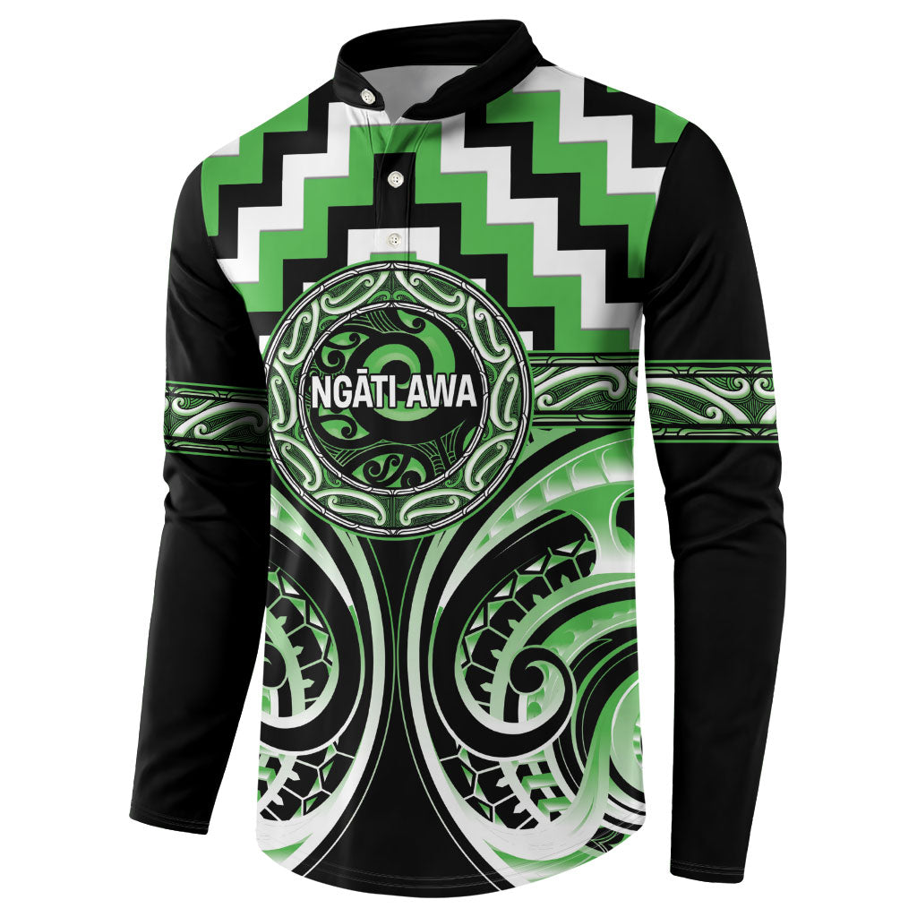 Aotearoa Ngati Awa Personalised Button Sweatshirt Maori Iwi Poutama Puhoro Tattoo LT14 - Polynesian Pride