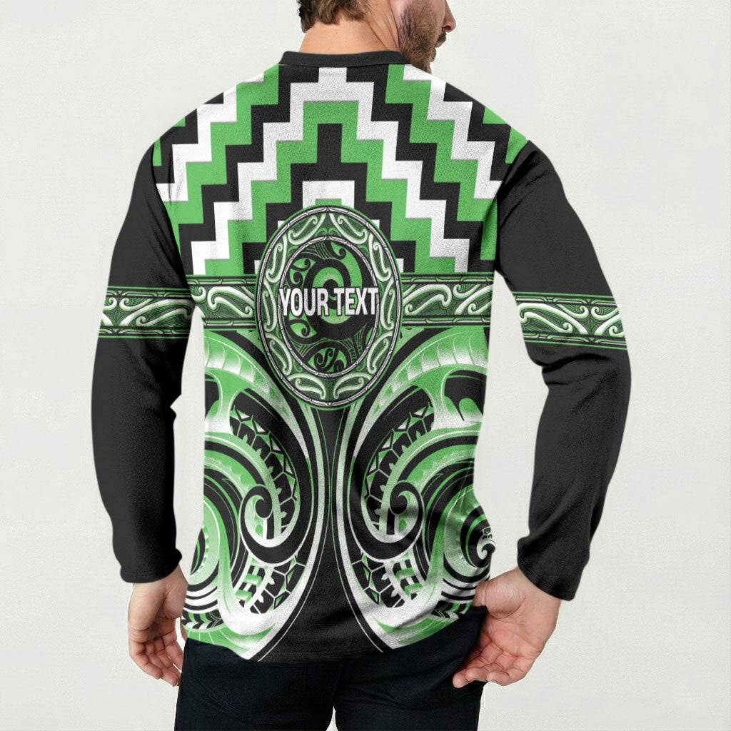 Aotearoa Ngati Awa Personalised Button Sweatshirt Maori Iwi Poutama Puhoro Tattoo LT14 - Polynesian Pride