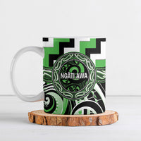 Aotearoa Ngati Awa Personalised Ceramic Mug Maori Iwi Poutama Puhoro Tattoo LT14 Green - Polynesian Pride