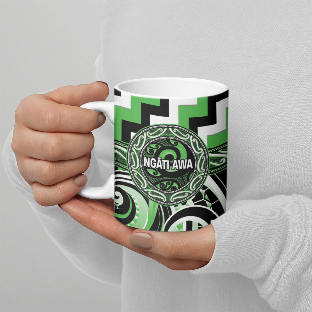 Aotearoa Ngati Awa Personalised Ceramic Mug Maori Iwi Poutama Puhoro Tattoo LT14 - Polynesian Pride