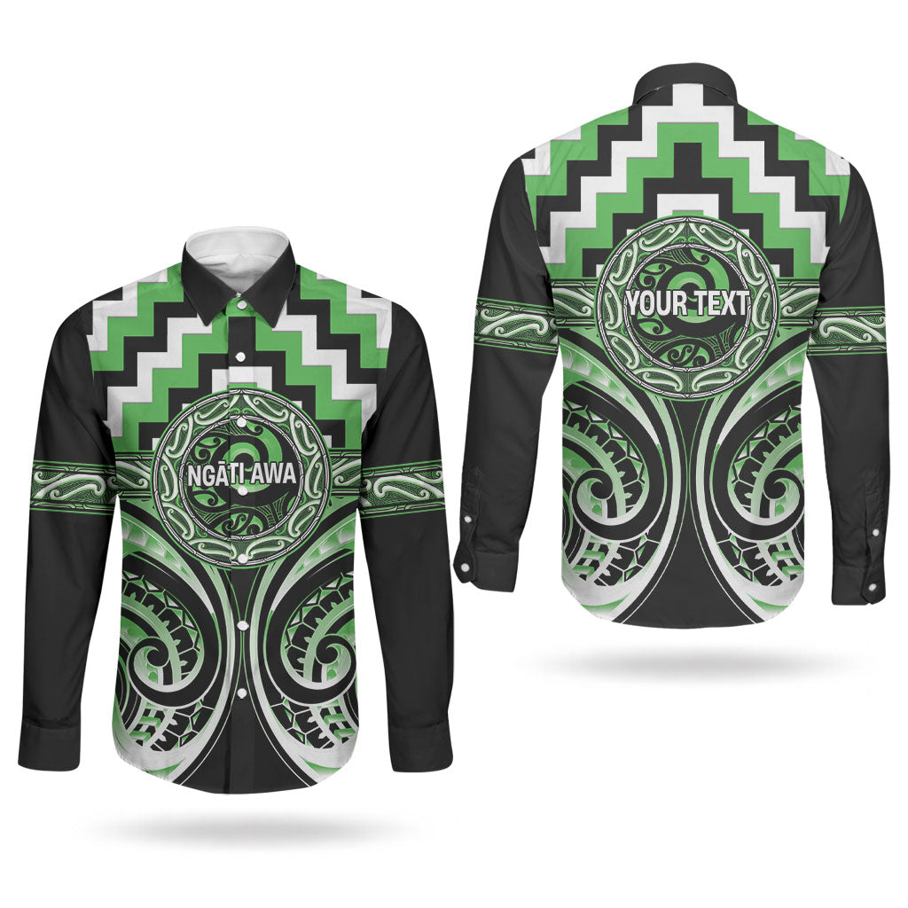 Aotearoa Ngati Awa Personalised Couples Matching Off Shoulder Short Dress and Long Sleeve Button Shirt Maori Iwi Poutama Puhoro Tattoo LT14 - Polynesian Pride
