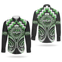 Aotearoa Ngati Awa Personalised Couples Matching Off Shoulder Short Dress and Long Sleeve Button Shirt Maori Iwi Poutama Puhoro Tattoo LT14 - Polynesian Pride