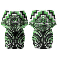 Aotearoa Ngati Awa Personalised Couples Matching Off Shoulder Short Dress and Long Sleeve Button Shirt Maori Iwi Poutama Puhoro Tattoo LT14 - Polynesian Pride
