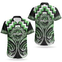 Aotearoa Ngati Awa Personalised Couples Matching Puletasi and Hawaiian Shirt Maori Iwi Poutama Puhoro Tattoo LT14 - Polynesian Pride