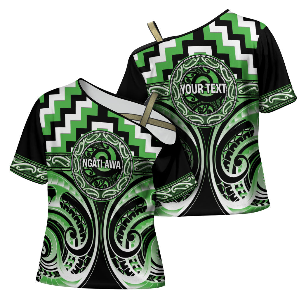 Aotearoa Ngati Awa Personalised Cross Shoulder Shirt Maori Iwi Poutama Puhoro Tattoo LT14 - Polynesian Pride