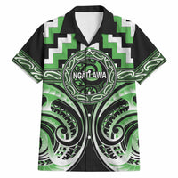 Aotearoa Ngati Awa Personalised Hawaiian Shirt Maori Iwi Poutama Puhoro Tattoo LT14 Green - Polynesian Pride