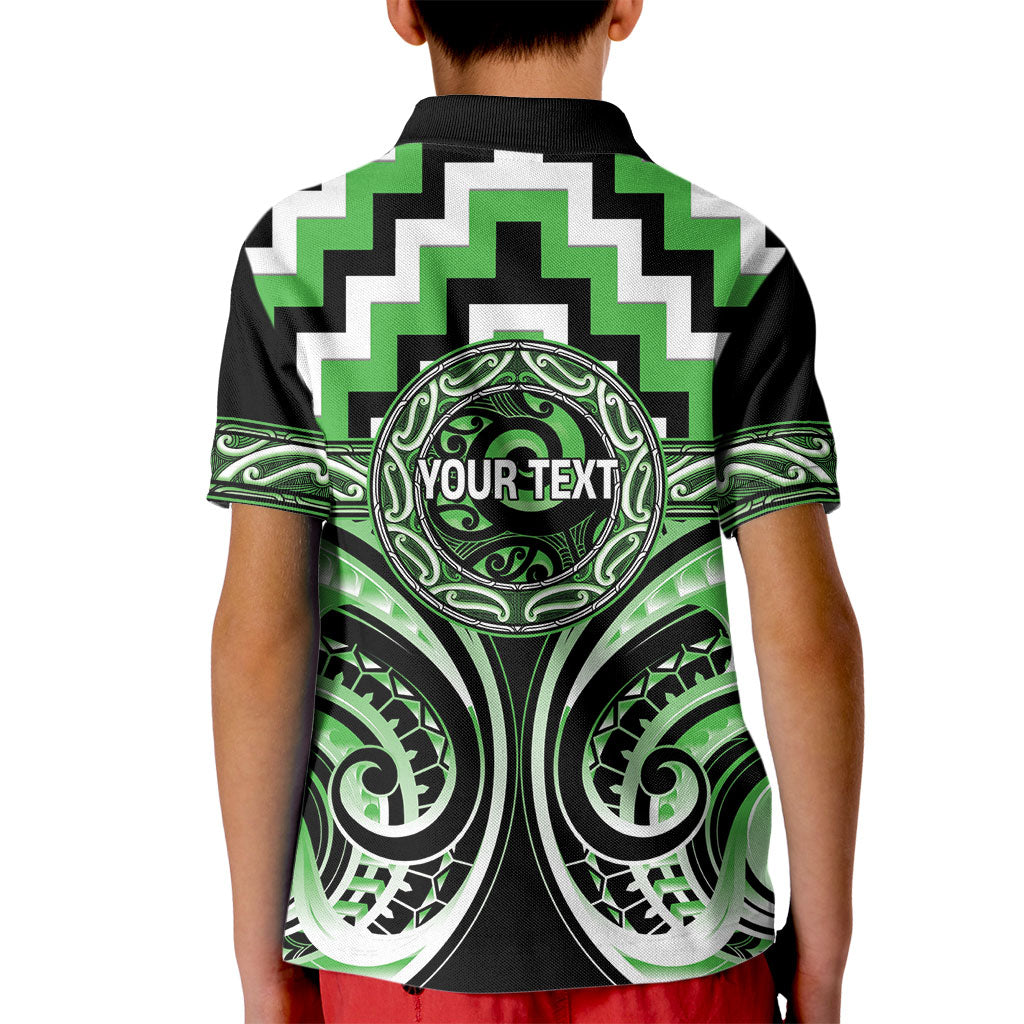 Aotearoa Ngati Awa Personalised Kid Polo Shirt Maori Iwi Poutama Puhoro Tattoo LT14 - Polynesian Pride