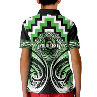 Aotearoa Ngati Awa Personalised Kid Polo Shirt Maori Iwi Poutama Puhoro Tattoo LT14 - Polynesian Pride