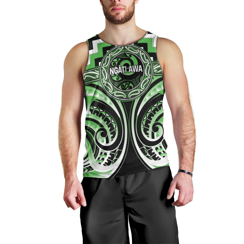 Aotearoa Ngati Awa Personalised Men Tank Top Maori Iwi Poutama Puhoro Tattoo LT14 - Polynesian Pride