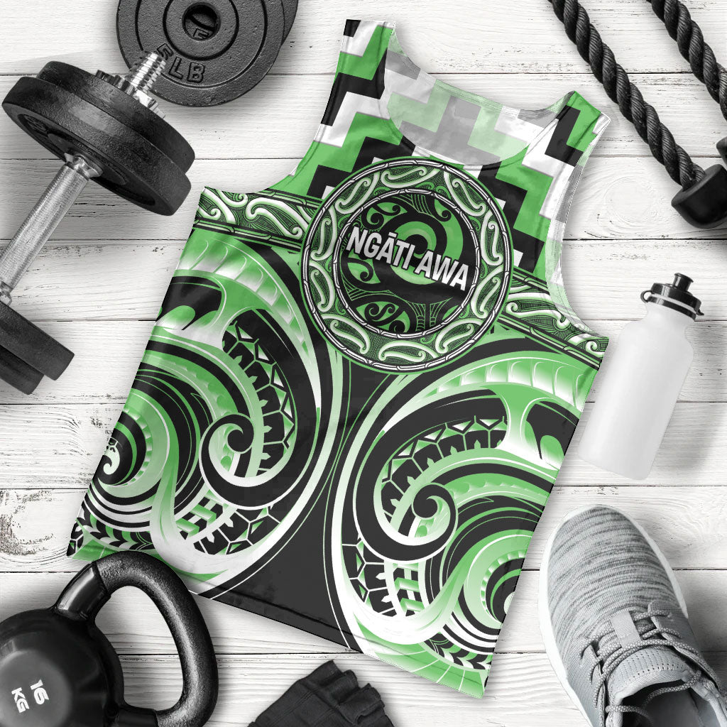 Aotearoa Ngati Awa Personalised Men Tank Top Maori Iwi Poutama Puhoro Tattoo LT14 - Polynesian Pride