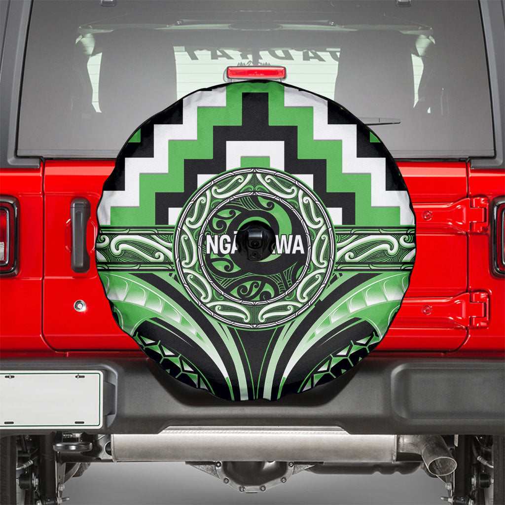 Aotearoa Ngati Awa Spare Tire Cover Maori Iwi Poutama Puhoro Tattoo LT14 - Polynesian Pride